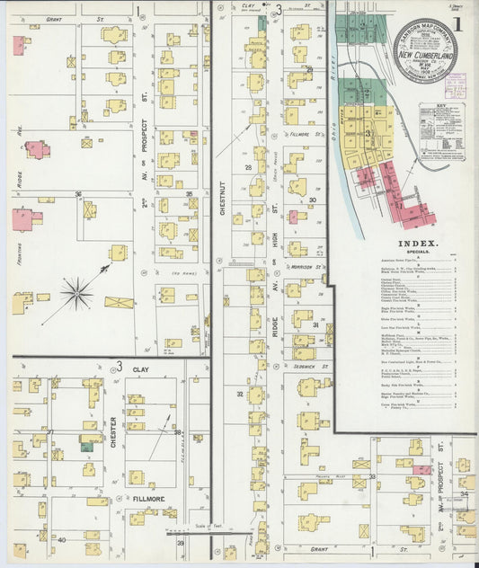 Sanborn Fire Insurance Map from New Cumberland, Hancock County, West Virginia. (1902) – Historic Sanborn Fire Insurance Map Print