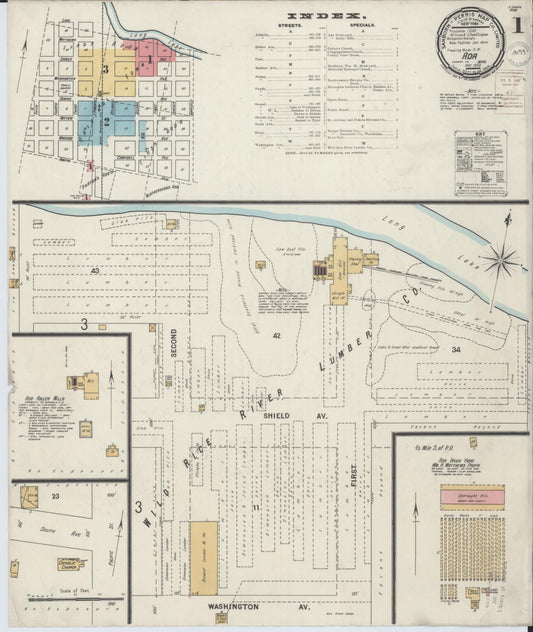 Sanborn Fire Insurance Map from Ada, Norman County, Minnesota (1899), Sheet #0001 - Complete Map Set gallery image, historic Sanborn map, vintage wall art, Minnesota Minnesota