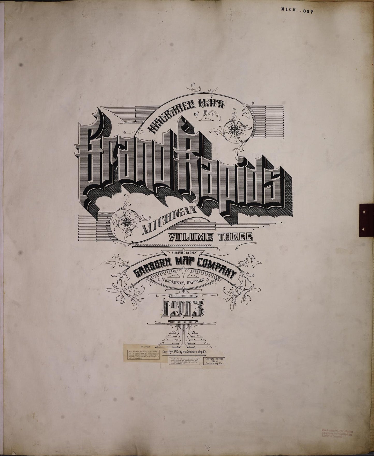 Sanborn Fire Insurance Map from Grand Rapids, Kent County, Michigan. (1948) – Historic Sanborn Fire Insurance Map Print
