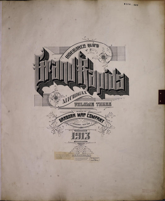 Sanborn Fire Insurance Map from Grand Rapids, Kent County, Michigan. (1948) – Historic Sanborn Fire Insurance Map Print
