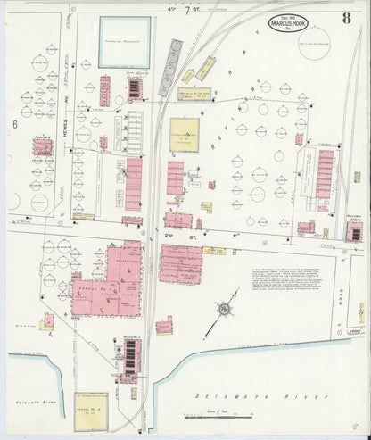 Sanborn Fire Insurance Map from Marcus Hook, Chester County, Pennsylvania (1912), Sheet #0008 - Complete Map Set gallery image, historic Sanborn map, vintage wall art, Pennsylvania Pennsylvania