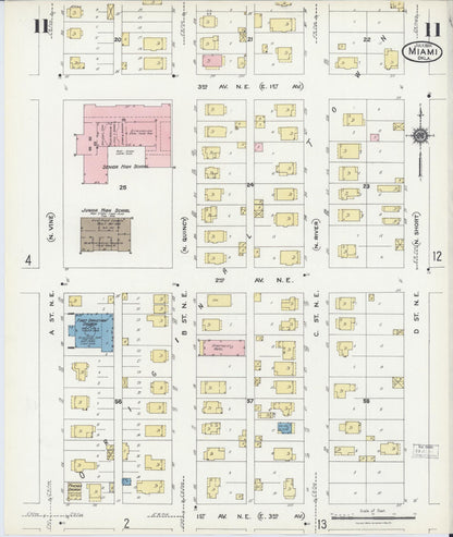 Sanborn Fire Insurance Map from Miami, Ottawa County, Oklahoma (1924), Sheet #0011 - Complete Map Set gallery image, historic Sanborn map, vintage wall art, Oklahoma Oklahoma