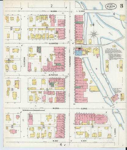 Sanborn Fire Insurance Map from Albion, Calhoun County, Michigan (1900), Sheet #0003 - Complete Map Set gallery image, historic Sanborn map, vintage wall art, Michigan Michigan