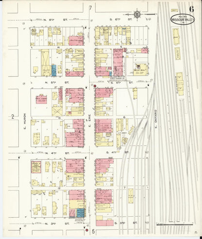 Sanborn Fire Insurance Map from Missouri Valley, Harrison County, Iowa (1913), Sheet #0006 - Historic Sanborn Fire Insurance Map Print