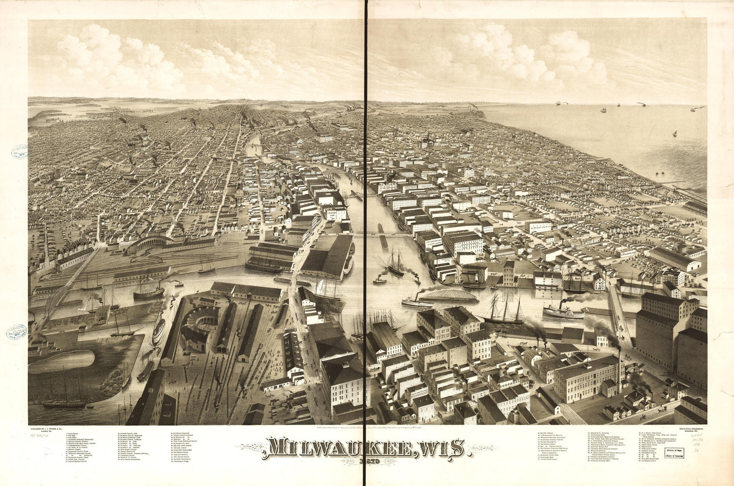 Milwaukee, Wis. 1879. (1879) – Historic Bird’s-Eye View Panorama Print