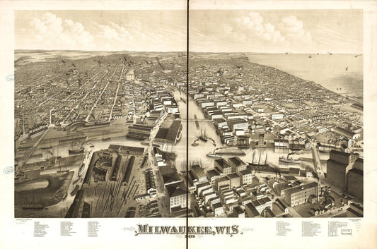 Milwaukee, Wis. 1879. (1879) – Historic Bird’s-Eye View Panorama Print
