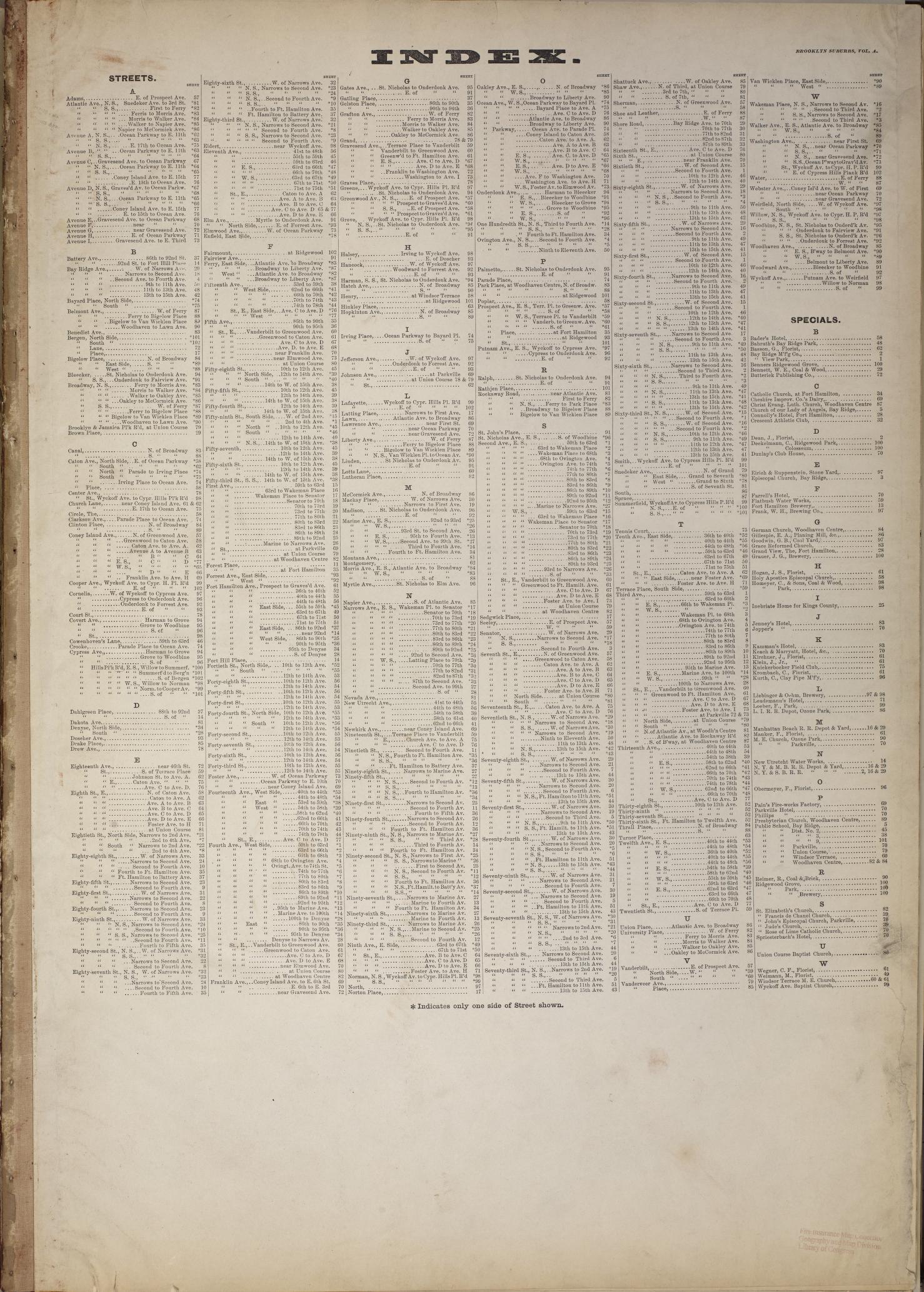 Sanborn Fire Insurance Map from Brooklyn, Kings County, New York. (1893) – Historic Sanborn Fire Insurance Map Print