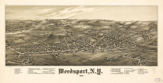 Weedsport, N.Y. 1885. (1885) – Historic Bird’s-Eye View Panorama Print