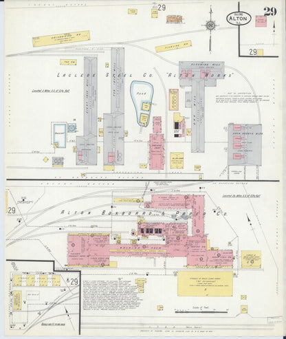 Sanborn Fire Insurance Map from Alton, Madison County, Illinois (1915), Sheet #0029 - Complete Map Set gallery image, historic Sanborn map, vintage wall art, Illinois Illinois