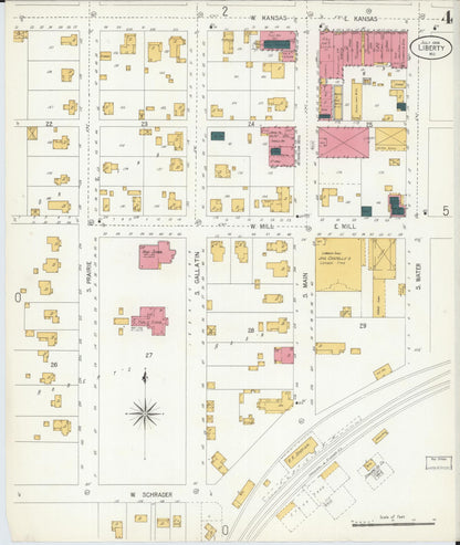 Sanborn Fire Insurance Map from Liberty, Clay County, Missouri (1906), Sheet #0004 - Complete Map Set gallery image, historic Sanborn map, vintage wall art, Missouri Missouri