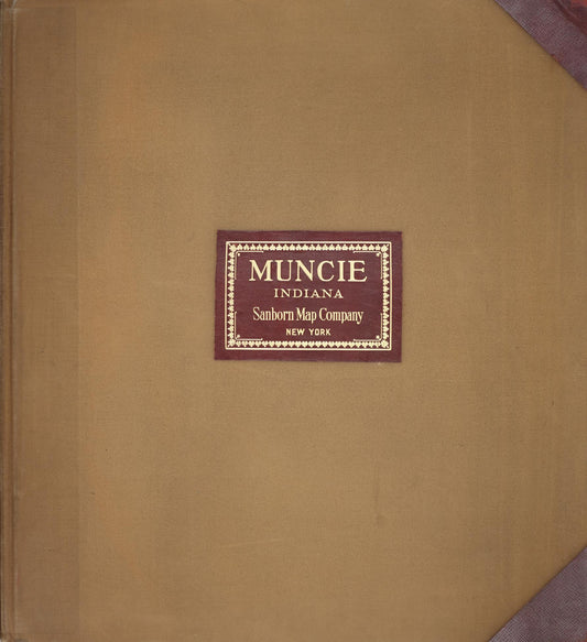 Sanborn Fire Insurance Map from Muncie, Delaware County, Indiana (1950), Sheet #0001 - Historic Sanborn Fire Insurance Map Print, vintage old map wall art, antique decor, genealogy gift, Indiana Indiana map