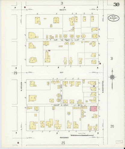 Sanborn Fire Insurance Map from Albany, Dougherty County, Georgia (1911), Sheet #0030 - Complete Map Set gallery image, historic Sanborn map, vintage wall art, Georgia Georgia