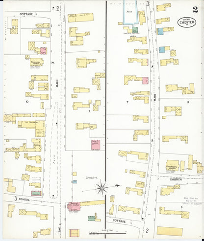 Sanborn Fire Insurance Map from Chester, Windsor County, Vermont (1900), Sheet #0002 - Complete Map Set gallery image, historic Sanborn map, vintage wall art, Vermont Vermont