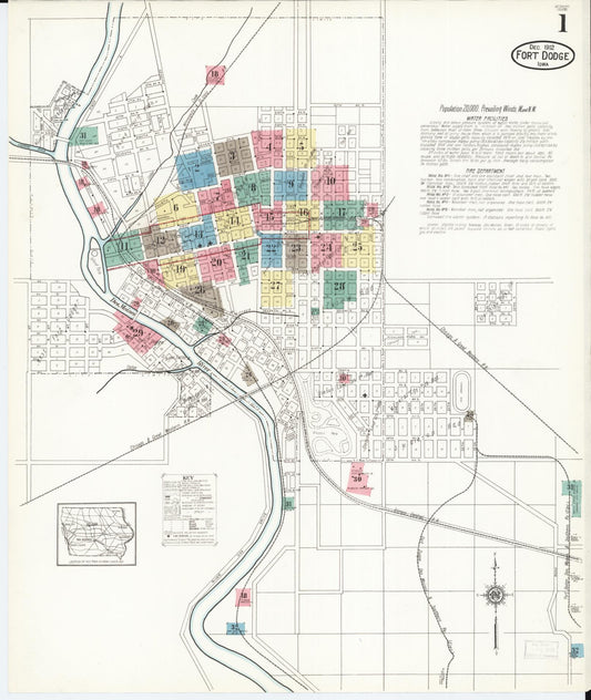 Sanborn Fire Insurance Map from Fort Dodge, Webster County, Iowa. (1912) – Map View