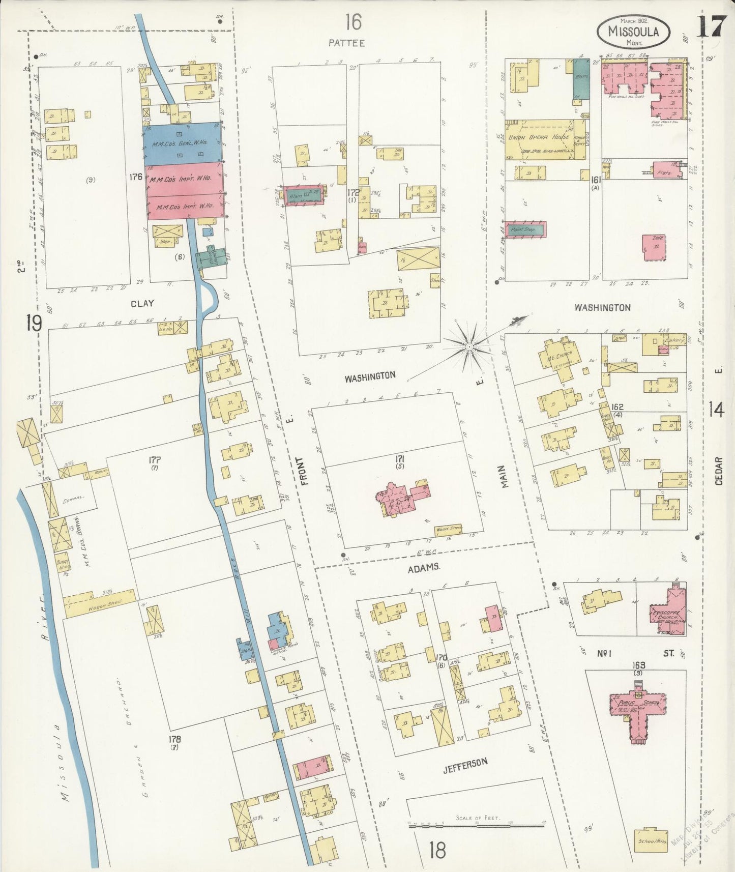 Sanborn Fire Insurance Map from Missoula, Missoula County, Montana (1902), Sheet #0017 - Complete Map Set gallery image, historic Sanborn map, vintage wall art, Montana Montana