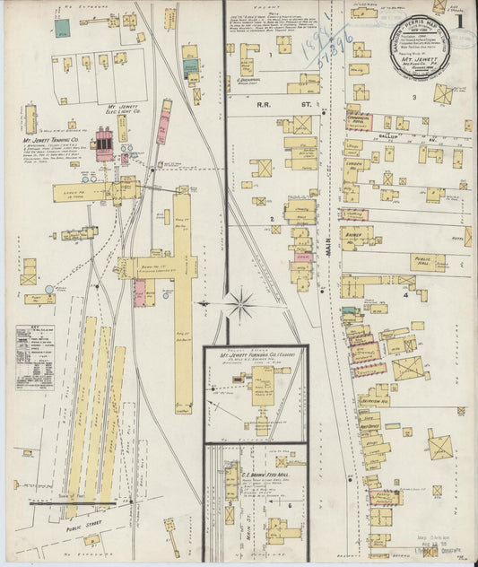Sanborn Fire Insurance Map from Mount Jewett, McKean County, Pennsylvania (1898), Sheet #0001 - Historic Sanborn Fire Insurance Map Print, vintage old map wall art, antique decor, genealogy gift, Pennsylvania Pennsylvania map