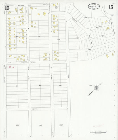 Sanborn Fire Insurance Map from Fairfield, Fairfield County, Connecticut (1930), Sheet #0015 - Complete Map Set gallery image, historic Sanborn map, vintage wall art, Connecticut Connecticut