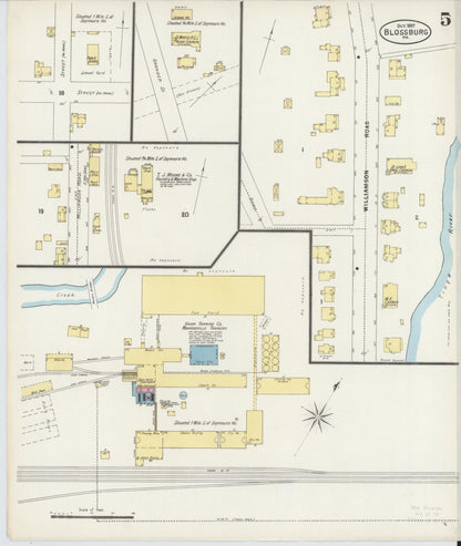 Sanborn Fire Insurance Map from Blossburg, Tioga County, Pennsylvania (1897), Sheet #0005 - Complete Map Set gallery image, historic Sanborn map, vintage wall art, Pennsylvania Pennsylvania