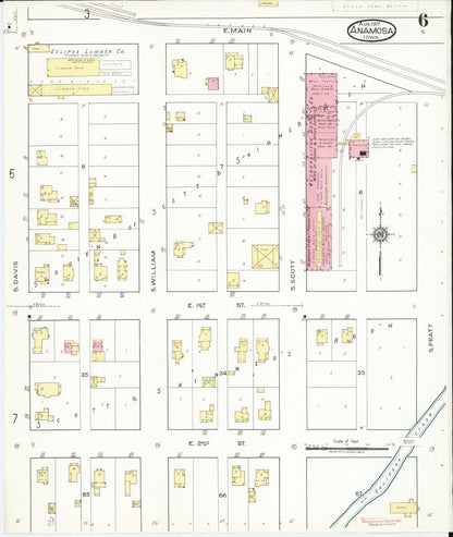 Sanborn Fire Insurance Map from Anamosa, Jones County, Iowa (1917), Sheet #0006 - Historic Sanborn Fire Insurance Map Print
