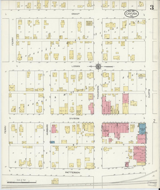 Sanborn Fire Insurance Map from Cayuga, Vermillion County, Indiana (1913), Sheet #0003 - Historic Sanborn Fire Insurance Map Print, vintage old map wall art, antique decor, genealogy gift, Indiana Indiana map