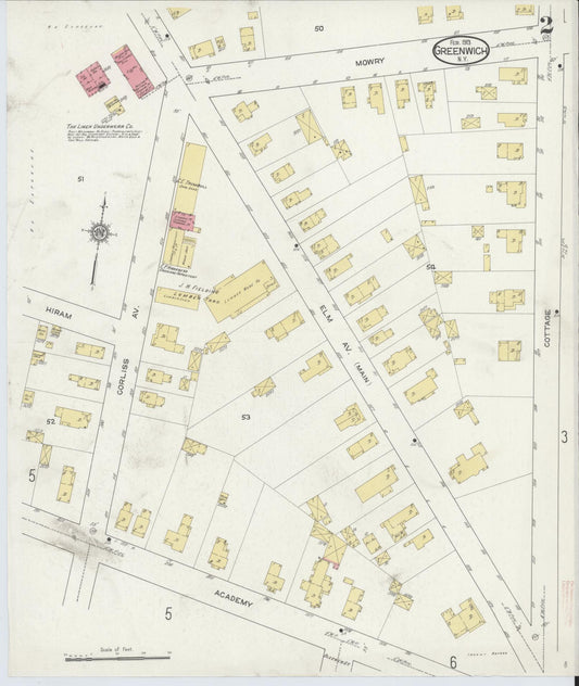 Sanborn Fire Insurance Map from Greenwich, Washington County, New York (1913), Sheet #0002 - Complete Map Set gallery image, historic Sanborn map, vintage wall art, New York New York