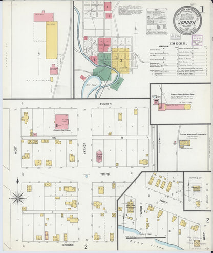 Sanborn Fire Insurance Map from Jordan, Scott County, Minnesota (1904), Sheet #0001 - Complete Map Set gallery image, historic Sanborn map, vintage wall art, Minnesota Minnesota