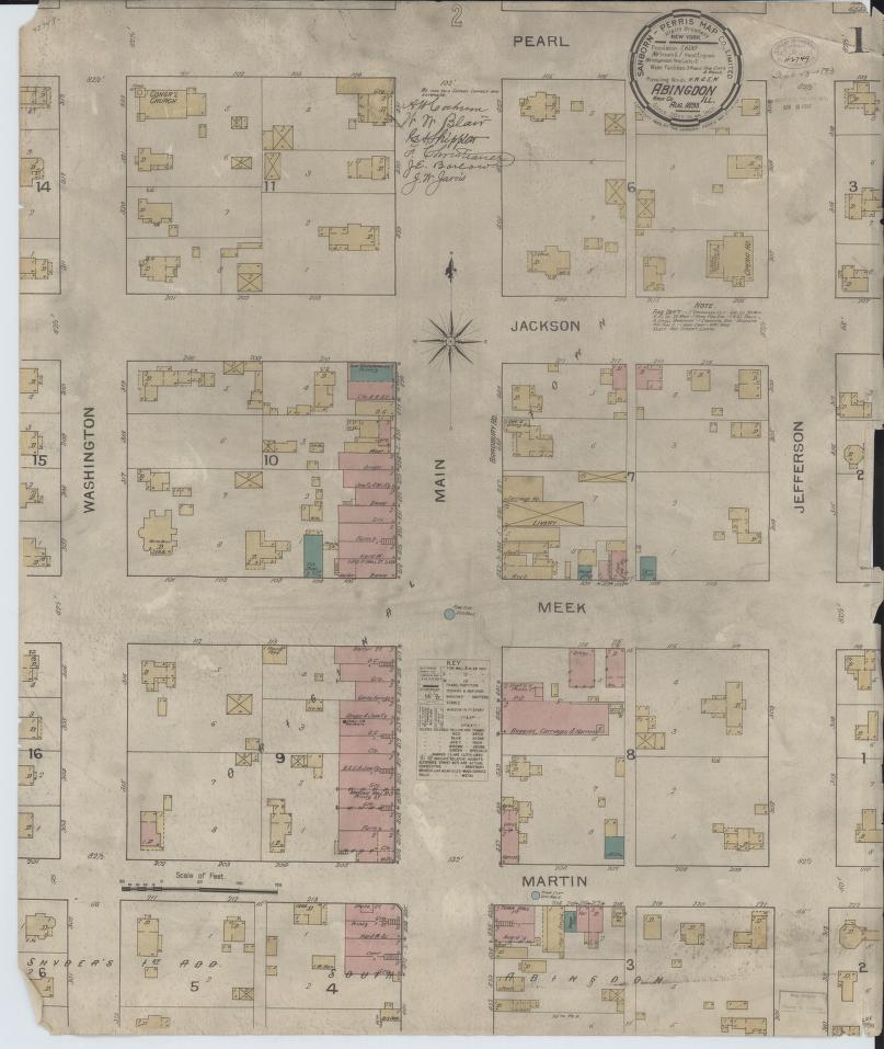 Sanborn Fire Insurance Map from Abingdon, Knox County, Illinois. (1893) – Map View