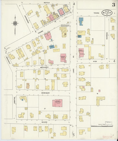 Sanborn Fire Insurance Map from Wilson, Niagara County, New York (1911), Sheet #0003 - Historic Sanborn Fire Insurance Map Print, vintage old map wall art, antique decor, genealogy gift, New York New York map