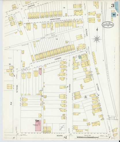 Sanborn Fire Insurance Map from Lehighton, Carbon County, Pennsylvania (1908), Sheet #0003 - Complete Map Set gallery image, historic Sanborn map, vintage wall art, Pennsylvania Pennsylvania