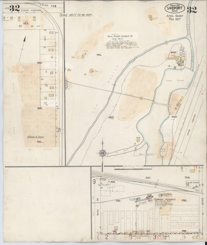 Sanborn Fire Insurance Map from Sandpoint, Bonner County, Idaho (1948), Sheet #0032 - Complete Map Set gallery image, historic Sanborn map, vintage wall art, Idaho Idaho