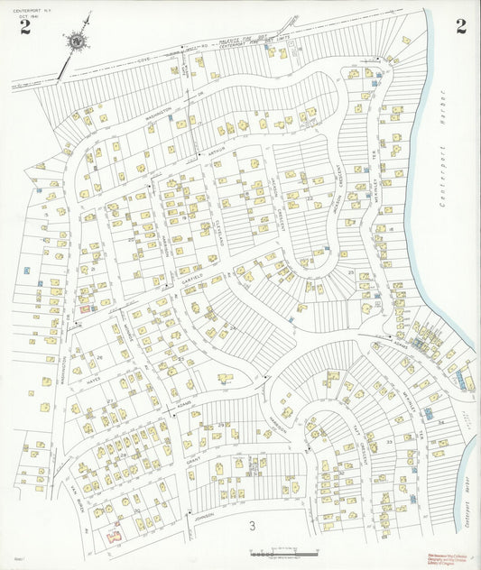 Sanborn Fire Insurance Map from Centerport, Suffolk County, New York (1941), Sheet #0002 - Historic Sanborn Fire Insurance Map Print, vintage old map wall art, antique decor, genealogy gift, New York New York map