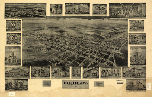 Berlin, Somerset County, Pennsylvania 1905 (1905) – Historic Bird’s-Eye View Panorama Print
