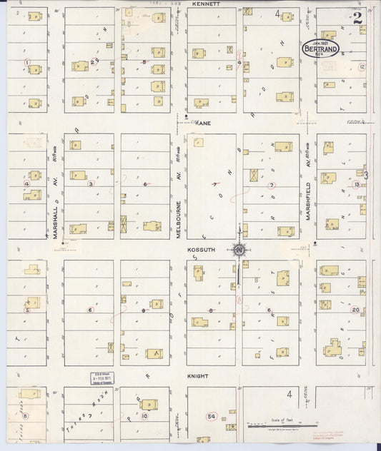 Sanborn Fire Insurance Map from Bertran, Phelps County, Nebraska (1936), Sheet #0002 - Historic Sanborn Fire Insurance Map Print, vintage old map wall art, antique decor, genealogy gift, Nebraska Nebraska map