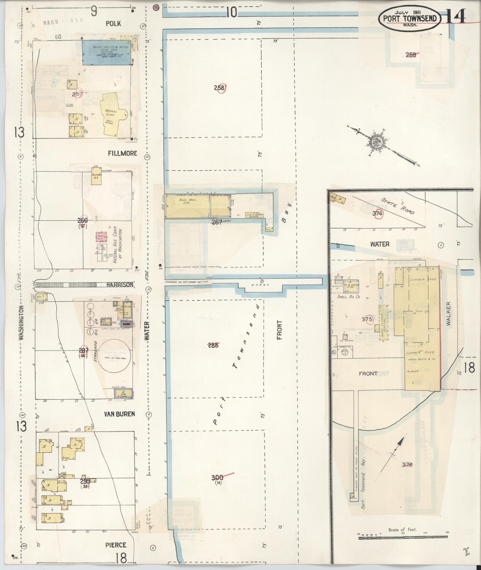 Sanborn Fire Insurance Map from Port Townsend, Jefferson County, Washington (1949), Sheet #0014 - Complete Map Set gallery image, historic Sanborn map, vintage wall art, Washington Washington