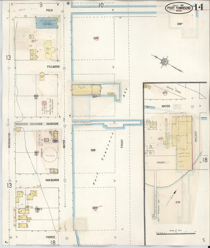 Sanborn Fire Insurance Map from Port Townsend, Jefferson County, Washington (1949), Sheet #0014 - Complete Map Set gallery image, historic Sanborn map, vintage wall art, Washington Washington