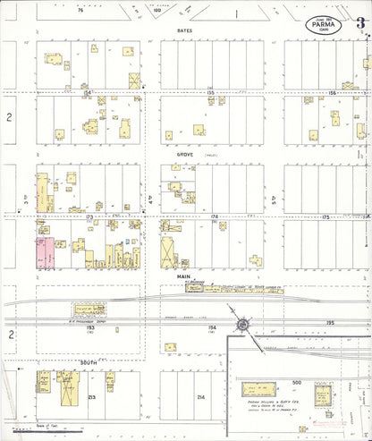 Sanborn Fire Insurance Map from Parma, Canyon County, Idaho (1911), Sheet #0003 - Complete Map Set gallery image, historic Sanborn map, vintage wall art, Idaho Idaho