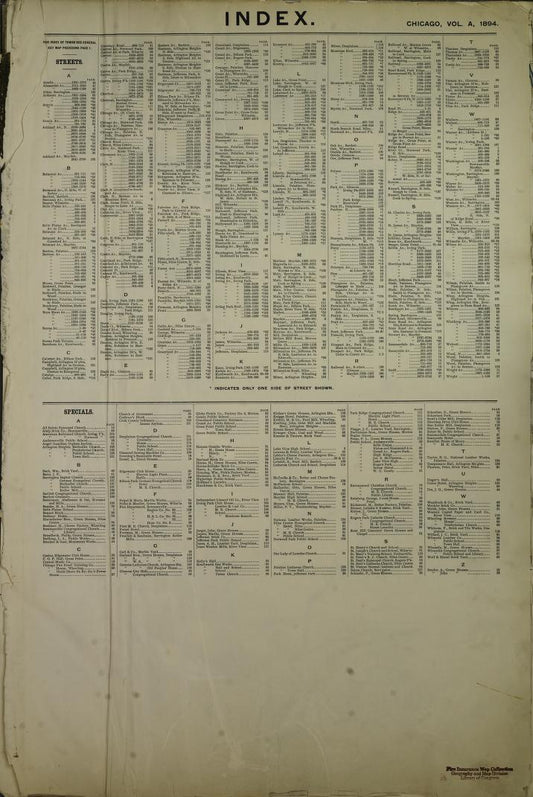 Sanborn Fire Insurance Map from Chicago, Cook County, Illinois. (1894) – Map View