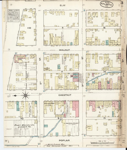 Sanborn Fire Insurance Map from Atlantic, Cass County, Iowa (1883), Sheet #0003 - Historic Sanborn Fire Insurance Map Print