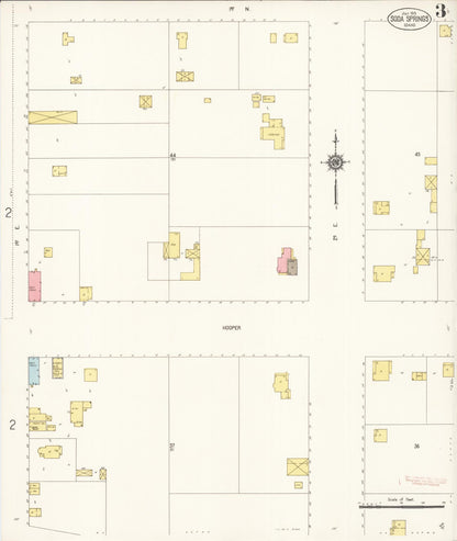 Sanborn Fire Insurance Map from Soda Springs, Caribou County, Idaho (1915), Sheet #0003 - Complete Map Set gallery image, historic Sanborn map, vintage wall art, Idaho Idaho