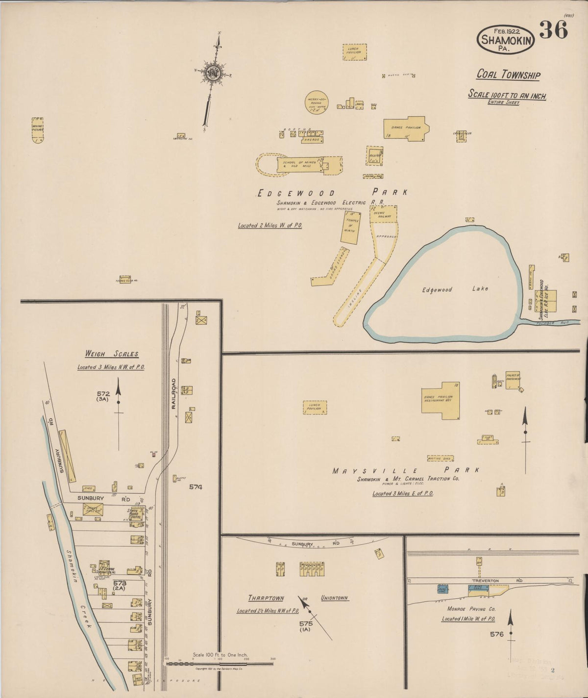 Sanborn Fire Insurance Map from Shamokin, Northumberland County, Pennsylvania (1922), Sheet #0036 - Complete Map Set gallery image, historic Sanborn map, vintage wall art, Pennsylvania Pennsylvania