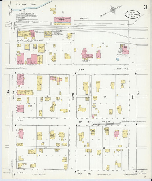 Sanborn Fire Insurance Map from Le Sueur, Le Sueur County, Minnesota (1910), Sheet #0003 - Historic Sanborn Fire Insurance Map Print, vintage old map wall art, antique decor, genealogy gift, Minnesota Minnesota map