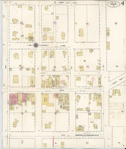 Sanborn Fire Insurance Map from Yamhill, Yamhill County, Oregon (1931), Sheet #0004 - Complete Map Set gallery image, historic Sanborn map, vintage wall art, Oregon Oregon