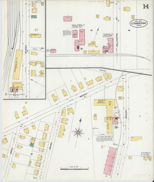Sanborn Fire Insurance Map from South Farmington, Middlesex County, Massachusetts (1903), Sheet #0014 - Historic Sanborn Fire Insurance Map Print, vintage old map wall art, antique decor, genealogy gift, Massachusetts Massachusetts map