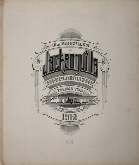 Sanborn Fire Insurance Map from Jacksonville, Duval County, Florida. (1913) – Historic Sanborn Fire Insurance Map Print