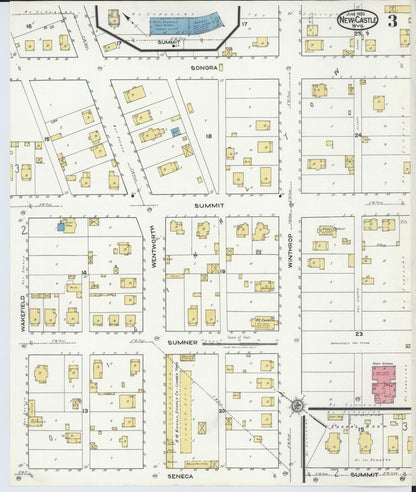 Sanborn Fire Insurance Map from Newcastle, Weston County, Wyoming (1920), Sheet #0003 - Complete Map Set gallery image, historic Sanborn map, vintage wall art, Wyoming Wyoming