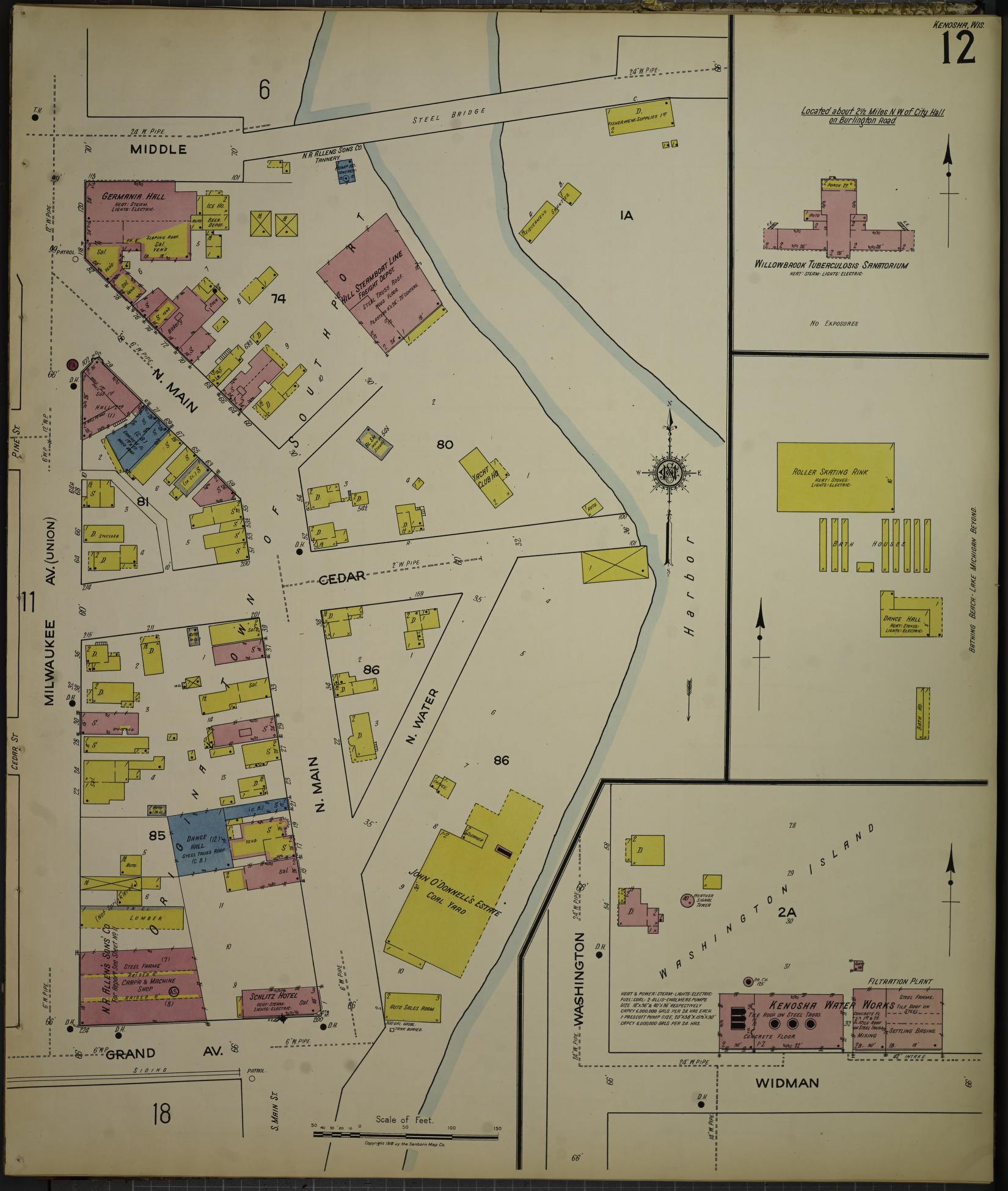 Sanborn Fire Insurance Map from Kenosha, Kenosha County, Wisconsin. (1918), Sheet 16