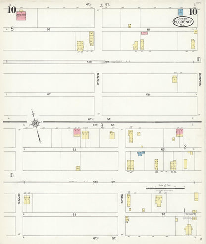 Sanborn Fire Insurance Map from Florence, Burlington County, New Jersey (1926), Sheet #0010 - Historic Sanborn Fire Insurance Map Print, vintage old map wall art, antique decor, genealogy gift, New Jersey New Jersey map