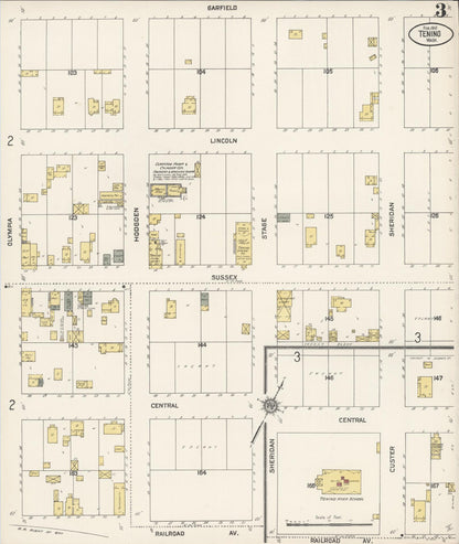 Sanborn Fire Insurance Map from Tenino, Thurston County, Washington (1910), Sheet #0003 - Complete Map Set gallery image, historic Sanborn map, vintage wall art, Washington Washington