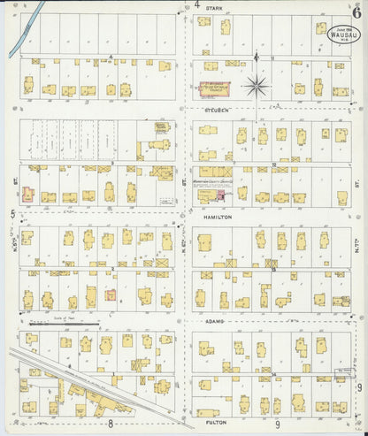 Sanborn Fire Insurance Map from Wausau, Marathon County, Wisconsin (1904), Sheet #0006 - Complete Map Set gallery image, historic Sanborn map, vintage wall art, Wisconsin Wisconsin