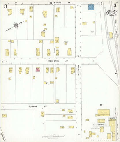 Sanborn Fire Insurance Map from Berlin, Camden County, New Jersey (1923), Sheet #0003 - Complete Map Set gallery image, historic Sanborn map, vintage wall art, New Jersey New Jersey